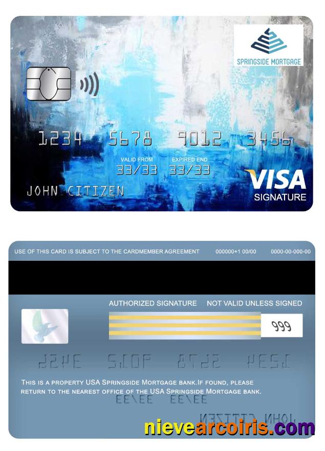 USA Springside Mortgage bank visa signature card